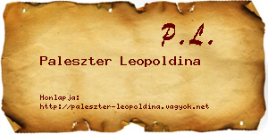 Paleszter Leopoldina névjegykártya